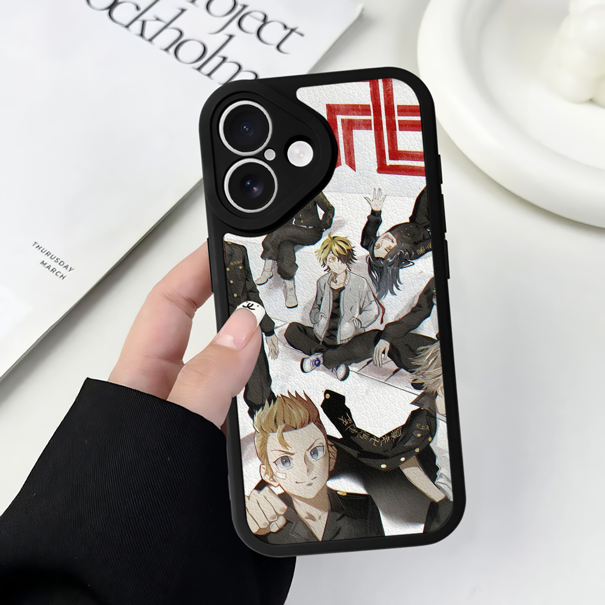 （画像用） 東京リベンジャーズ Tokyo Revengers 【iPhone 16シリーズ対応】シリコンスマホケース（レザー調） 材質：シリコン